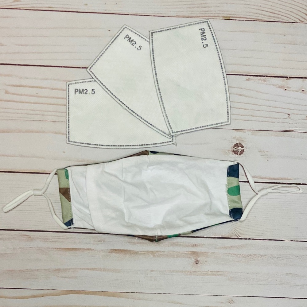 🔥3/$20🔥Camo Graphic Face Mask With 3 Filters - Picture 2 of 2